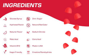 วิต้าฮอลล์ อาหารเสริมก่อนออกกำลังกายสำหรับผู้ใหญ่ ยอดขายดี ครีเอทีนโมโนไฮเดรตแบบกัมมี่ ผสมสารเพิ่มพลังงาน 5 กรัม - Product Image 5