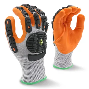 ENTE SAFETY New material anti impact TPR soft nitrile foam dipped anti cut mechanical machine working gloves