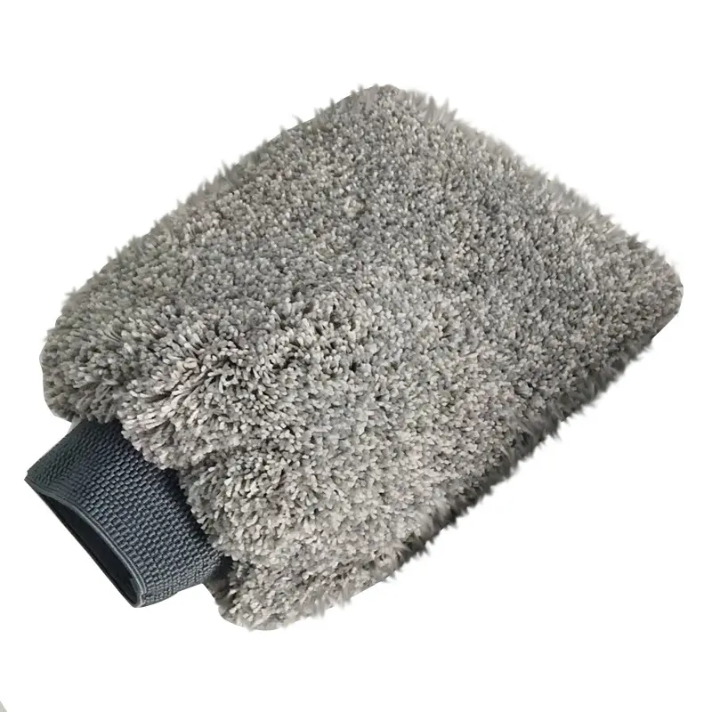 Atacado Car Washing Gray Plus veludo fibra Car Wash Mitts Car Cleaning Tool Uso doméstico Multi-função Limpeza Mitts