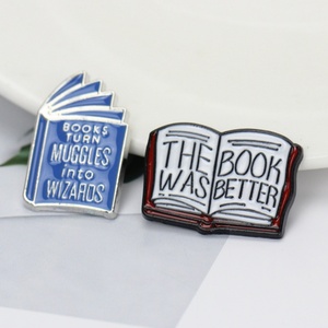 No Minimum Factory Manufacturer Wholesale Creative Cartoon Magic <b>Book</b> Series Hard Brooch Custom <b>Books</b> Enamel Pin Badge - Product Image 2