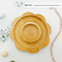 Plateau de présentation de bijoux en bambou et en bois, plat jetable moderne et écologique pour les bracelets, les bracelets et les perles.