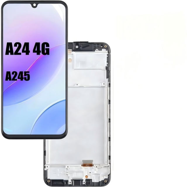 Replacement for for A24 4G OLED Screen with Frame for A245F Touch Screen Digitizer Assembly In-cell Black