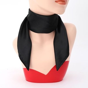 Zifeng OEM nouvelle mode couleur unie femmes tempérament Simple Satin mousseline de soie carré <span class=keywords><strong>écharpe</strong></span> - Product Image 6