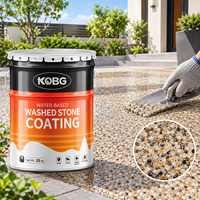 Peinture à la pierre lavée KOBG haute résistance à l'abrasion, finition décorative en pierre de sable naturelle pré-mélangée pour façade, terrasse et aménagement paysager