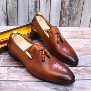 Mocasines de Hombre de Alta Calidad, Cuero Genuino, para Oficina y Trabajo, Otoño, Aumentan la Estatura, Antideslizantes, Zapatos de Moda para Exteriores - Product Image 5