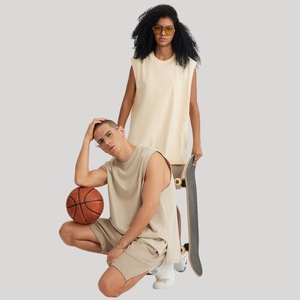 Débardeur sans manches épais 100 % coton personnalisé avec logo pour <span class=keywords><strong>homme</strong></span>, style hip-hop, mode sport décontracté, coupe ample, unisexe - Product Image 5