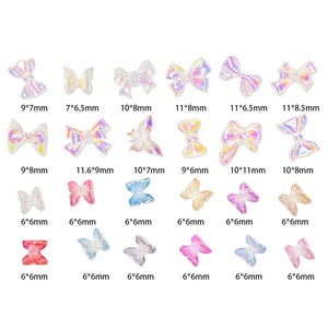 12Girds Aurora Papillon Ruban Arc 3D Nail Art Charmes Kawaii Bijoux DIY Résine Coréen <span class=keywords><strong>Manucure</strong></span> Arc Partie Nail Décorations - Product Image 6
