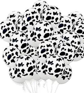 50 unids/bolsa pulgadas niños Favor fiesta de cumpleaños de vaca globos vaca impresión para niños fiesta de vaquero occidental tema