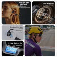 Écouteurs sportifs à conduction osseuse K08 en gros pour OEM, casques à oreille ouverte, écouteurs tour de cou sans fil BT5.3 pour la course à pied