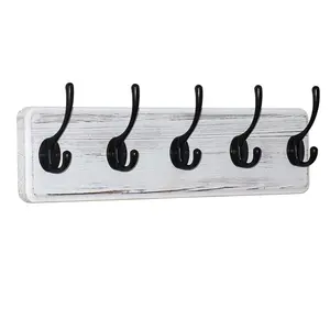 BSCI FSC Wall Mounted Coat Rack With 5 Decorative Hooks