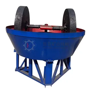 Wholesale Price 1Tph Vertical Stone Milling Grinding Machine Gold Grinder Ore Dressing Gold Pan Mill 1200 Sudan Wet Pan Mill