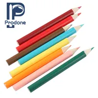 थोक 3.5 "रंग पेंसिल सेट बच्चों लकड़ी के रंग पेंसिल सेट प्रचारक रंग पेंसिल सेट के साथ ब्लैक बॉक्स ड्राइंग
