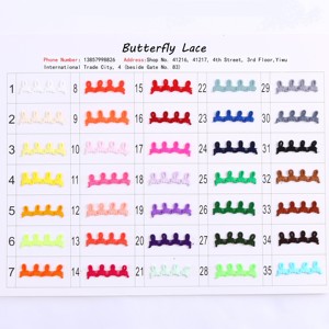 35 색 탄성 작은 구멍 버클 루프 헤링본 스타일 탈착식 레이스 1.5CM 재고 모자 칼라 스트랩 작은 구멍 3D 패턴 - Product Image 5