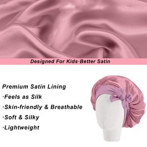 Durag de Satén para Niños al por Mayor, Transpirable, Multifuncional, Estilo Europeo y Americano, Banda Elástica Ancha para Cabello Rizado, Niñas y Niños - Product Image 4