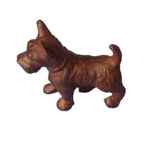 Estátua animal criativo jardim ferro fundido estátua do cão decoração jardim ao ar livre