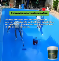 Peinture acrylique bleue en spray imperméable pour piscines et bassins à poissons, liquide non toxique pour surfaces aquatiques, réservoirs d'eau et sols plats