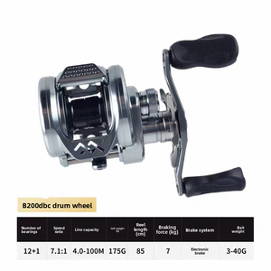 Mulinello da Pesca LOONGZE B201 in Metallo CNC, Lancio Ultra-Lungo B200, Mulinello Multiuso per Pesca in Mare, Modello Dragon Dc <span class=keywords><strong>Black</strong></span> Thunder - Product Image 6