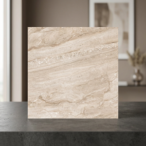 Azulejos de Porcelana Brillante Dyna Marfil de 600x600 mm, Aspecto de Mármol Beige, para Pisos Interiores de Lujo - Product Image 6