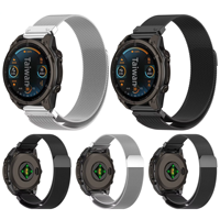 20/22/26mm Tali Jam Tangan Milanese Loop Terbaru untuk Garmin Fenix 8 7X 6 Pro Magnetik Stainless Steel Quick Release Metal Strap