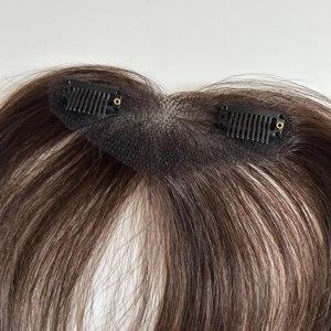 Extensions de cheveux à clipser faciles, base <span class=keywords><strong>en</strong></span> dentelle, cheveux humains, style <span class=keywords><strong>frange</strong></span> coupée à la française, cheveux de bébé - Product Image 3