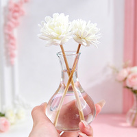 Vase à fleurs moderne en verre cristal transparent, en borosilicate de haute qualité, écologique, pour présentation florale hydroponique sur table, pour la maison