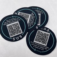Badge de marque tissé NFC personnalisé à presser à chaud, appliqué pour vêtements