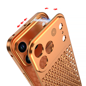 Funda Metálica Antigolpes con Disipación de Calor para Teléfono 17 Pro Max/16 Pro/15/14/13 Pro Max, Difusor de Aromaterapia Desmontable en la Parte Trasera - Product Image 6