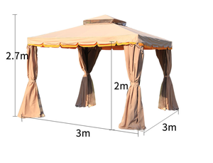 Grand parasol d'extérieur au design moderne avec matériau en polyester et impression sérigraphique pour usage en cour - Product Image 5