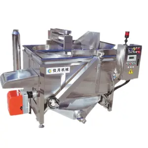 Automatische Roeren Weegbree Chips Frituren Machine Batch Friteuse Pinda Frituren Machine