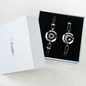 Pulseras de Pareja Sol y Luna de <span class=keywords><strong>Totwoo</strong></span> Wholesale Jewelry y Pulseras para Relaciones a Distancia - Product Image 6