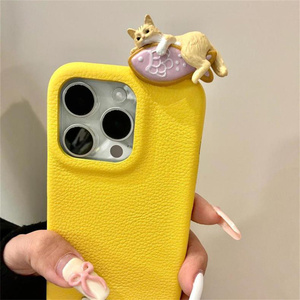 Kreative 3D Katze Kawaii Cartoon Handyhülle für iPhone 16 Pro Max Frauen Mädchen Kawaii Weiche TPU Hülle Niedliche Handyhülle - Product Image 4