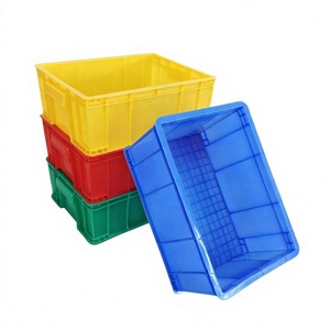 Caja de Plástico PP HDPE Apilable, Contenedor de Almacenamiento Abierto, Caja de Embalaje Industrial - Product Image 1
