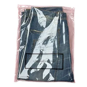 Custom print logo bags Biodegradable Frosted ziplock zipper bags plastic packing bag for clothing