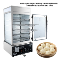 Vitrine chauffante multifonctionnelle pour pains et hot-dogs, en acier, à température réglable, pour boulangerie