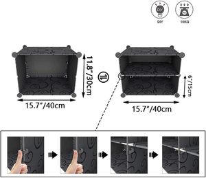 Ropero de Plástico para Bebé Organizador de Zapatos Caja de Almacenamiento Zapatero Organizador de Almacenamiento - Product Image 6