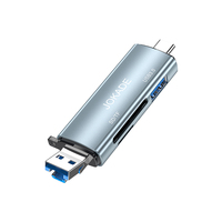 JOKADE USB/Type-C/Micro 3in1 Pembaca Kartu Mendukung Kartu TF Kartu SD Kecepatan Transmisi Data 5Gbps