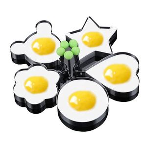 Moule à œufs en silicone en acier inoxydable, emporte-pièce pour œufs frits, accessoires ménagers, fouet en métal, cuisine domestique - Product Image 3