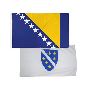 3x5 FT 100% Poliéster Impresión digital 1992-1998 Bandera antigua de <span class=keywords><strong>Bosnia</strong></span> Bandera de <span class=keywords><strong>Bosnia</strong></span> y Herzegovina - Product Image 1