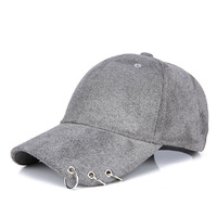 Concevez votre propre logo Casquette de baseball en daim 6 panneaux Casquette de sport ajustée pour jeunes avec anneau