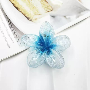 Großhandel Plume ria <span class=keywords><strong>Grab</strong></span> Clip Mode Ästhetik Sparkling Powder Flower Clip Frauen Curly Hair Shark Clip Stirnband - Product Image 1