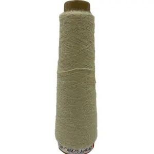 Vente en gros de fil d'abricot doux en nylon 0.7 pelucheux plume de vison fil à cils à tricoter au crochet