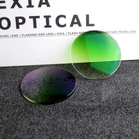 EXIA M9B 1,61 Gafas de sol Lente SHMC Gradient Green UV400 Hydrophobia Impermeable 75mm