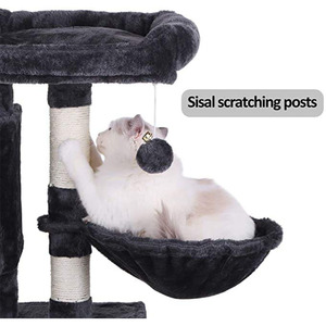 <span class=keywords><strong>Arbre</strong></span> à <span class=keywords><strong>chat</strong></span> à plusieurs niveaux Condo avec griffoirs en sisal Perchoirs Maisons <span class=keywords><strong>Hamac</strong></span> et paniers Meubles de tour pour chats - Product Image 5
