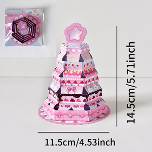 Tarjeta de Felicitación Pop-Up 3D Plegable al por Mayor para Cumpleaños, Diseño de Cuento de Hadas Divertido, Estirable, con Estampado Dorado, Papel de Bendición Sorpresa - Product Image 6