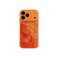 Coque de protection antichoc en marbre géométrique pour iPhone 17 Pro Max avec protection d'objectif photo grand format