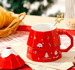 Mug de Noël en gros, tasse à café en céramique personnalisable avec couvercle, cadeau festif pour les fêtes, vente en gros - Product Image 5