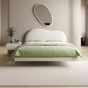 Moder Floating Loft Up-holstered Beds <span class=keywords><strong>lit</strong></span> <span class=keywords><strong>suspendu</strong></span> crème style princesse <span class=keywords><strong>lit</strong></span> usine boule ronde Led lampe <span class=keywords><strong>de</strong></span> table pour <span class=keywords><strong>chevet</strong></span> hôtel - Product Image 2