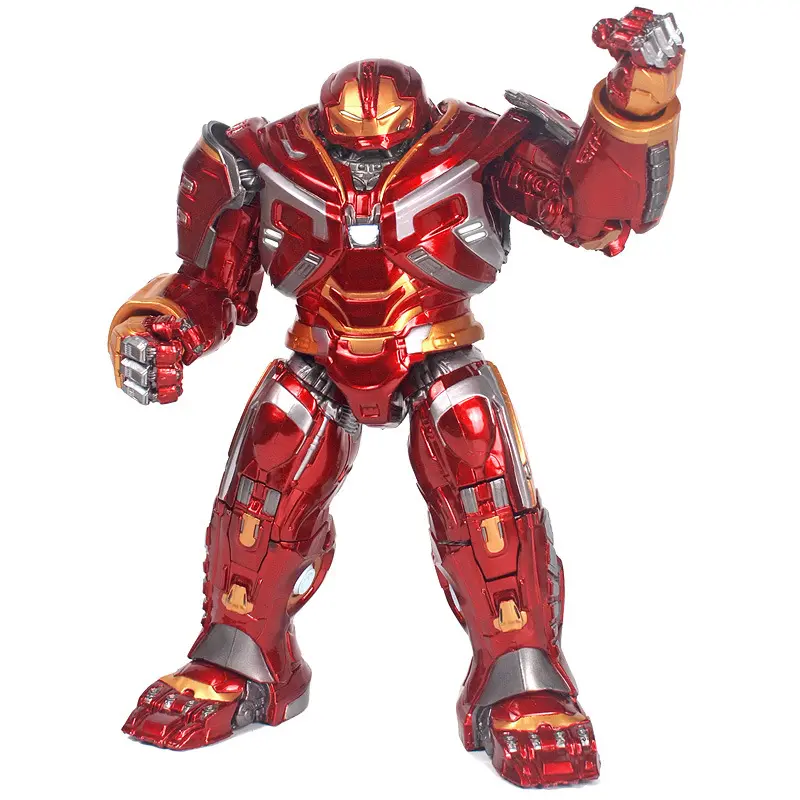 कस्टम खिलौना निर्माता कस्टम लोहे Hulkbuster कवच आदमी जोड़ों चल गुड़िया मार्क एलईडी प्रकाश के साथ पीवीसी कार्रवाई चित्रा खिलौना