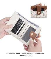 Dompet Wanita Kecil Baellerry, Dompet Lipat Tipis Modis untuk Wanita dan Gadis, Dompet Koin dengan Resleting dan Tempat Kartu, Bahan Kulit PU