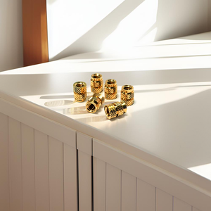 Đồng thau fastenersmass kim cương có khía đôi-vượt qua khuôn trên đúc pre-nhúng ren chèn đồng có khía NUT - Product Image 2